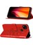 Redmi 9c / Poco C3 Için Kelebek Pu Deri Çevirmeli Cüzdan Stand Telefon Kılıfı - Kırmızı (Yurt Dışından) 1