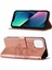 iPhone 13 Mini Için Kelebek Pu Deri Çevirmeli Cüzdan Stand Telefon Kılıfı - Rose Gold (Yurt Dışından) 1