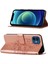 iPhone 12 Mini Için Kelebek Pu Deri Çevirmeli Cüzdan Stand Telefon Kılıfı - Rose Gold (Yurt Dışından) 1