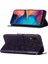 Galaxy A20 / A30 Için Kelebek Pu Deri Çevirmeli Cüzdan Stand Telefon Kılıfı - Mor (Yurt Dışından) 1