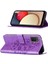 Galaxy A02S Için Kelebek Pu Deri Çevirmeli Cüzdan Stand Telefon Kılıfı - Açık Mor (Yurt Dışından) 1