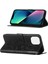 iPhone 13 Pro Max Için Kelebek Pu Deri Çevirmeli Cüzdan Stand Telefon Kılıfı - Siyah (Yurt Dışından) 1