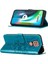 Moto G9 / G9 Play / E7 Plus Için Kelebek Pu Deri Çevirmeli Cüzdan Stand Telefon Kılıfı - Mavi (Yurt Dışından) 1