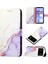 Poco M4 5g / Poco M5 5g Için Mermer Desenli Pu Deri Cüzdan Telefon Kılıfı - Beyaz / Mor (Yurt Dışından) 1