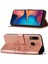 Galaxy A20 / A30 Için Kelebek Pu Deri Çevirmeli Cüzdan Stand Telefon Kılıfı - Rose Gold (Yurt Dışından) 1