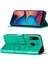 Galaxy A20 / A30 Için Kelebek Pu Deri Çevirmeli Cüzdan Stand Telefon Kılıfı - Yeşil (Yurt Dışından) 1