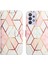 Galaxy A32 4g Için Mermer Desenli Pu Deri Cüzdan Telefon Kılıfı - Pembe / Beyaz (Yurt Dışından) 4