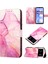 Poco M4 5g / Poco M5 5g Için Mermer Desenli Pu Deri Cüzdan Telefon Kılıfı - Pembe (Yurt Dışından) 1