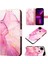 Redmi 9c / Poco C3 Için Mermer Desenli Pu Deri Cüzdan Telefon Kılıfı - Pembe (Yurt Dışından) 1