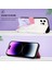 iPhone 14 Pro Max Için Mermer Desenli Pu Deri Cüzdan Telefon Kılıfı - Beyaz / Mor (Yurt Dışından) 5