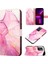Gt Neo 3 Için Mermer Desenli Pu Deri Cüzdan Telefon Kılıfı - Pembe (Yurt Dışından) 1