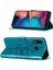 Galaxy A20 / A30 Için Kelebek Pu Deri Çevirmeli Cüzdan Stand Telefon Kılıfı - Mavi (Yurt Dışından) 1