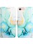 iPhone Se 2020 / 8 / 7 / 6s / 6 Için Mermer Desenli Pu Deri Cüzdan Telefon Kılıfı - Yeşil (Yurt Dışından) 4