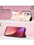 12 Pro Için Mermer Desenli Pu Deri Cüzdan Telefon Kılıfı - Pembe / Beyaz (Yurt Dışından) 5