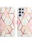 Galaxy S21 Ultra 5g Için Mermer Desenli Pu Deri Cüzdan Telefon Kılıfı - Pembe / Beyaz (Yurt Dışından) 4