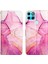 Smart 6 Için Mermer Desenli Pu Deri Cüzdan Telefon Kılıfı - Pembe (Yurt Dışından) 4