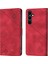 Pova Neo 2 LG6N Için Deri Cüzdan Flip Stand Telefon Kılıfı - Kırmızı (Yurt Dışından) 1