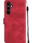 Pova Neo 2 LG6N Için Deri Cüzdan Flip Stand Telefon Kılıfı - Kırmızı (Yurt Dışından) 3