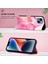 iPhone 14 Plus Için Mermer Desenli Pu Deri Cüzdan Telefon Kılıfı - Pembe (Yurt Dışından) 5