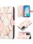 Hot 12 / X6817 Için Mermer Desenli Pu Deri Cüzdan Telefon Kılıfı - Pembe / Beyaz (Yurt Dışından) 1