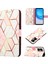 Camon 19 Için Mermer Desenli Pu Deri Cüzdan Telefon Kılıfı - Pembe / Beyaz (Yurt Dışından) 1