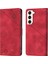 Galaxy S23+ Için Deri Cüzdan Flip Stand Telefon Kılıfı - Kırmızı (Yurt Dışından) 1