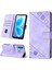 Camon 18I Için Deri Cüzdan Flip Stand Telefon Kılıfı - Mor (Yurt Dışından) 2