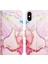 iPhone x / iPhone Xs Için Mermer Desenli Pu Deri Cüzdan Telefon Kılıfı - Rose Gold (Yurt Dışından) 4