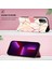 A53 4g / A32 4g / A53S 4g / A33 4g Için Mermer Desenli Pu Deri Cüzdan Telefon Kılıfı - Pembe / Beyaz (Yurt Dışından) 5