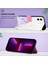 iPhone 12 Mini Için Mermer Desenli Pu Deri Cüzdan Telefon Kılıfı - Beyaz / Mor (Yurt Dışından) 5