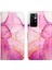 Redmi 10 / 10 Prime Için Mermer Desenli Pu Deri Cüzdan Telefon Kılıfı - Pembe (Yurt Dışından) 4