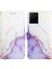 Y21 2021 / Y33S Y21S Için Mermer Desenli Pu Deri Cüzdan Telefon Kılıfı - Beyaz / Mor (Yurt Dışından) 4
