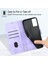 V20 V21E 4g Y73 2021 Için Deri Cüzdan Flip Stand Telefon Kılıfı - Mor (Yurt Dışından) 5