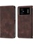 Poco M4 5g M5 4g Için Deri Cüzdan Flip Stand Telefon Kılıfı - Kahverengi (Yurt Dışından) 1