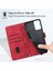 Redmi Note 11E Için Deri Cüzdan Flip Stand Telefon Kılıfı - Kırmızı (Yurt Dışından) 2