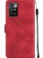 Redmi Note 11E Için Deri Cüzdan Flip Stand Telefon Kılıfı - Kırmızı (Yurt Dışından) 4