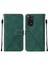 Redmi Note 11S / NOTE11 4g Için Kabartmalı Pu Deri Stand Cüzdan Telefon Kılıfı - Yeşil (Yurt Dışından) 1