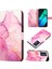 Note 12 G96 Için Mermer Desenli Pu Deri Cüzdan Telefon Kılıfı - Pembe (Yurt Dışından) 1