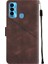 Camon 18I Için Deri Cüzdan Flip Stand Telefon Kılıfı - Kahverengi (Yurt Dışından) 3