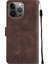 iPhone 13 Pro Max Için Deri Cüzdan Flip Stand Telefon Kılıfı - Kahverengi (Yurt Dışından) 3