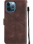 iPhone 12 Pro Max Için Deri Cüzdan Flip Stand Telefon Kılıfı - Kahverengi (Yurt Dışından) 3