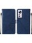 12 Lite Için Kabartmalı Pu Deri Stand Cüzdan Telefon Kılıfı - Mavi (Yurt Dışından) 1