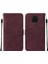 Redmi Note 9s / 9 Pro / 9 Pro Max Için Kabartmalı Pu Deri Stand Cüzdan Telefon Kılıfı - Kırmızı (Yurt Dışından) 1