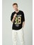 Erkek Motif Baskılı Oversize Kısa Kollu T-Shirt 1