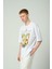 Erkek Motif Baskılı Oversize Kısa Kollu T-Shirt 1