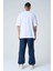 Erkek Harf Kabartma Bsakılı Kısa Kollu Oversize Basic T-Shirt 4