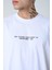 Erkek Harf Kabartma Bsakılı Kısa Kollu Oversize Basic T-Shirt 1