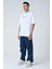Erkek Harf Kabartma Bsakılı Kısa Kollu Oversize Basic T-Shirt 2