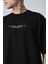 Erkek Harf Kabartma Bsakılı Kısa Kollu Oversize Basic T-Shirt 2