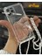 Apple iPhone 11 ile Uyumlu Ipli Boyun Askılı Silikon Kılıf Şeffaf Renk Kartlıklı Dulcet Epiphany Kılıf 1